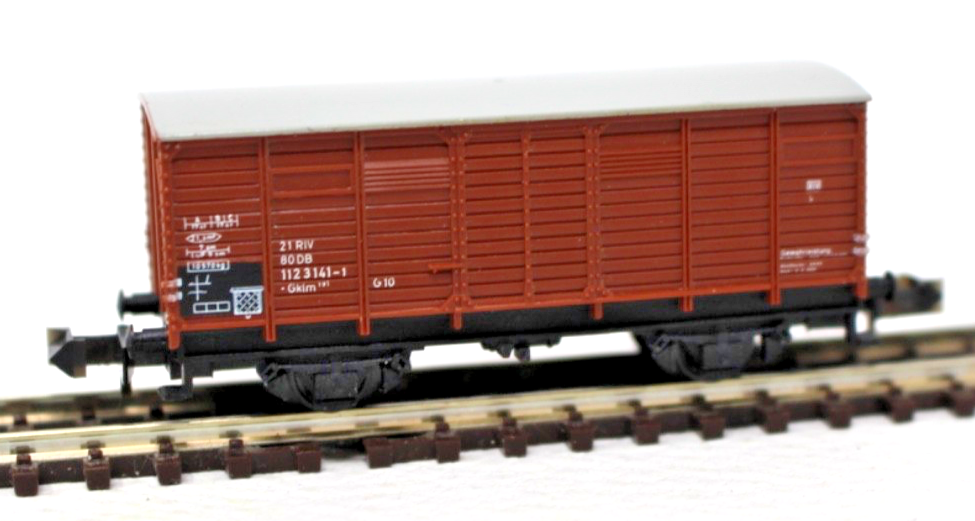 Minitrix N 13253 3253 gedeckter Güterwagen braun 112 3 141-1 DB - N  1:160