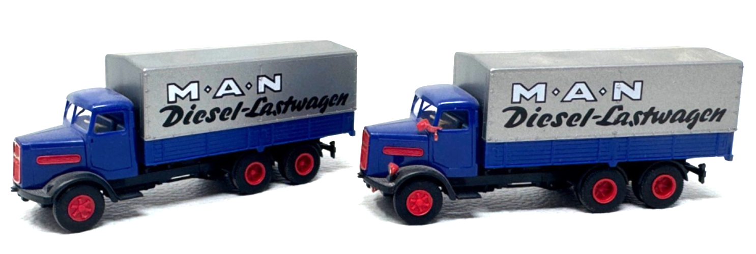 2x Albedo 1:87 MAN 750 L 3-achs „MAN Diesel-Lastwagen“ HO H0 1:87 2x Albedo 1:87 MAN 750 L 3-achs „MAN Diesel-Lastwagen“ HO H0 1:87