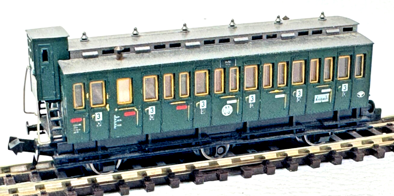 Fleischmann Piccolo N 8094 - 3.Kl. Abteilwagen 1541 m. Bremserhaus DRG - 1:160 N Fleischmann Piccolo N 8094 - 3.Kl. Abteilwagen 1541 m. Bremserhaus DRG - 1:160 N