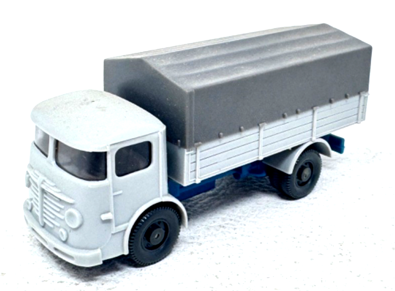 Wiking H0 470/6 Büssing 4500 Pritschen-LKW grau / blau - H0 HO 1:87