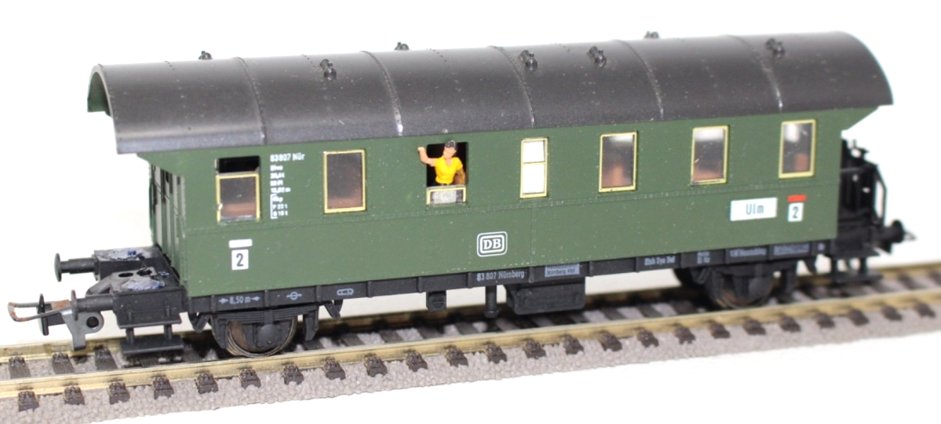 Fleischmann H0 12/605 Personenwagen 83 807 Nür - Ulm -  Donnerbüchs - H0 HO 1:87
