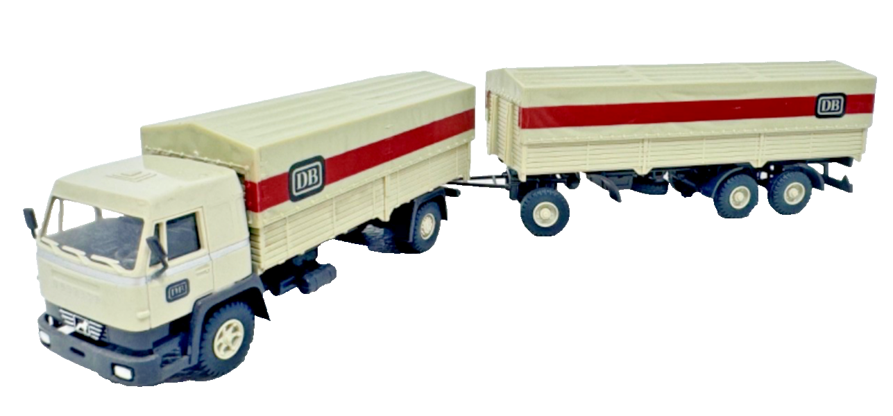 Roskopf  H0 Büssing BS 16 L Pritschen-Lastzug Deutsche Bundesbahn - 1:87 H0 HO