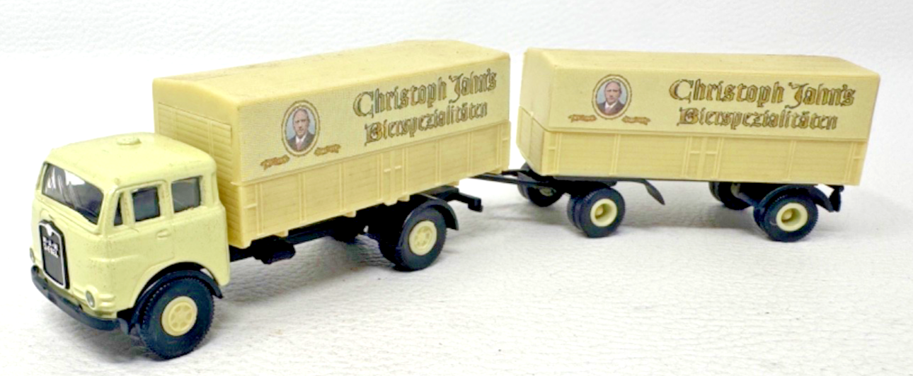 Wörlein - MAN 10,212 Hängerzug Christoph Jahn´s Bierspezialitäten 1:87 H0 HO