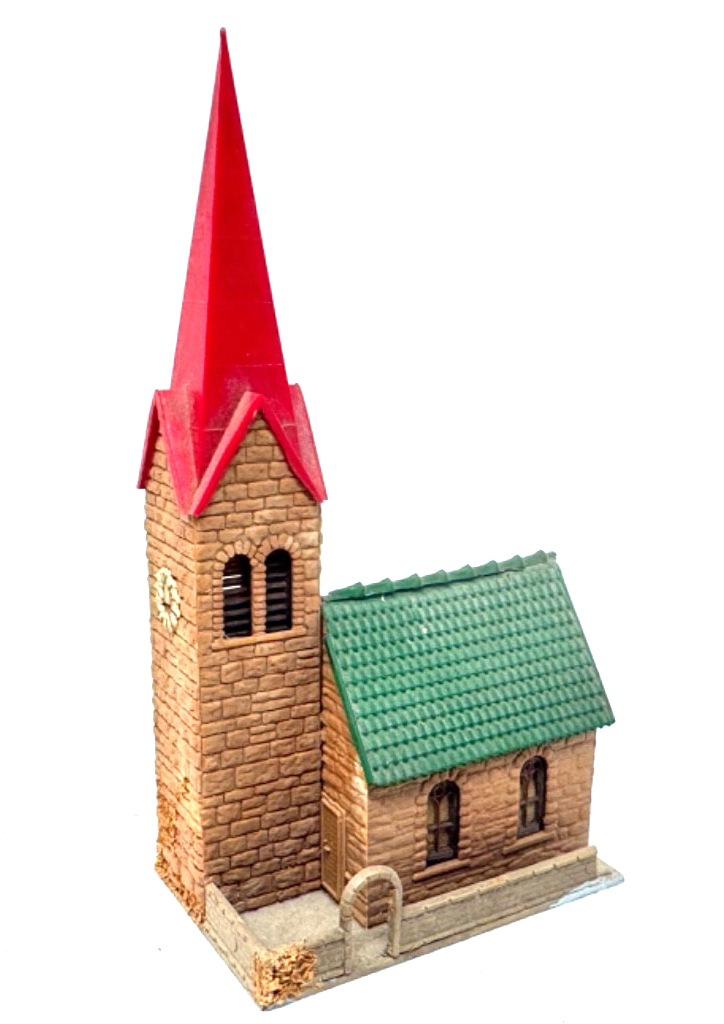 Faller N Kleine Dorfkirche gemauert - ca. 8 x 5,4 x 14,7 cm - N 1:160