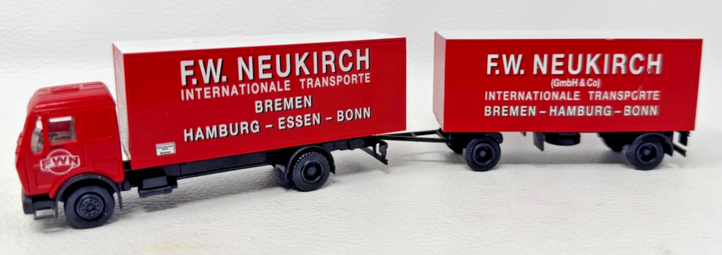 Herpa H0 Mercedes Hängerzug "F.W. Neukirch Internationale Spedition" H0 H0 1:87 Herpa H0 Mercedes Hängerzug "F.W. Neukirch Internationale Spedition" H0 H0 1:87