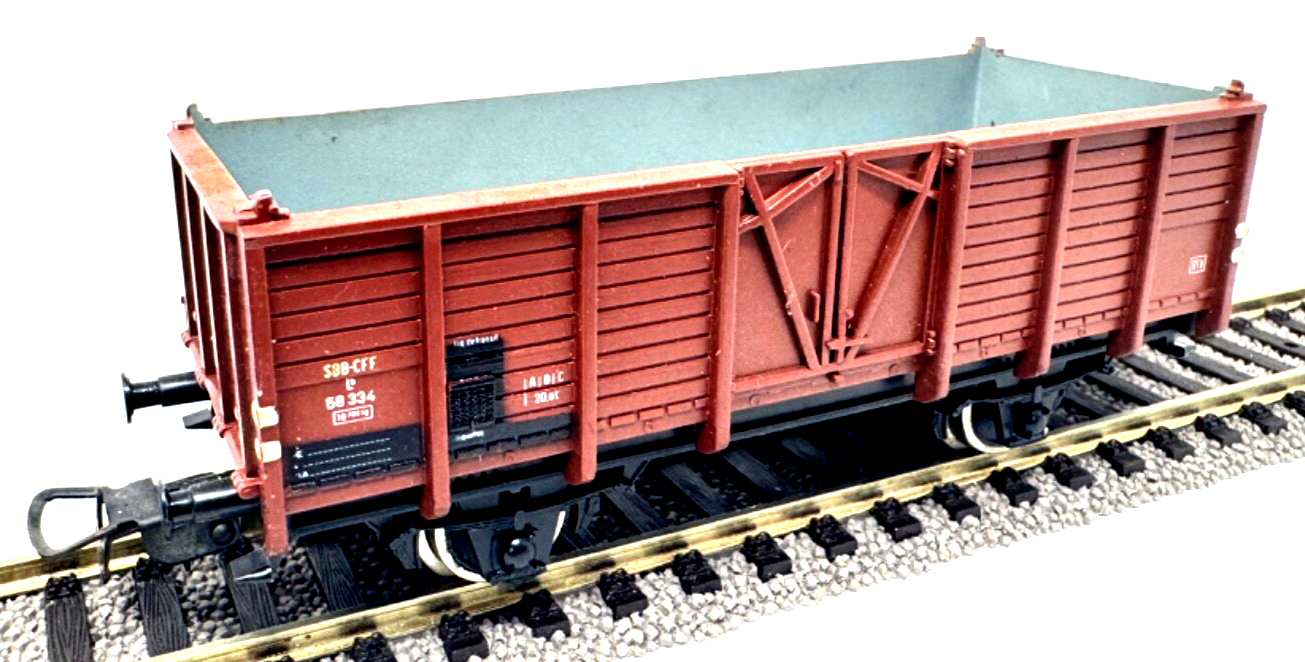 Piko HO offener Güterwagen - 58 334 - SBB-CFF - braun - 1:87 H0 HO