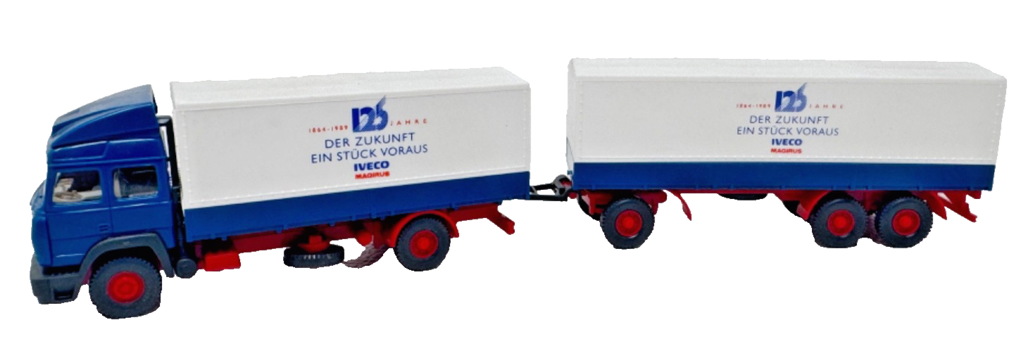 Wiking 27 474 Iveco Magirus Pritschen-Fernlastzug 125 Jahre - H0 HO 1:87 Wiking 27 474 Iveco Magirus Pritschen-Fernlastzug 125 Jahre - H0 HO 1:87
