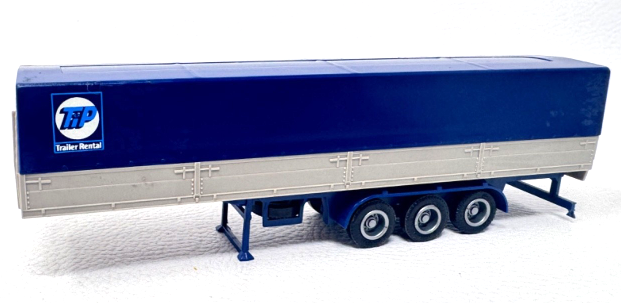 herpa  Auflieger Pritsche Plane "TiP Trailer Rental" blau/grau  HO H0 1:87