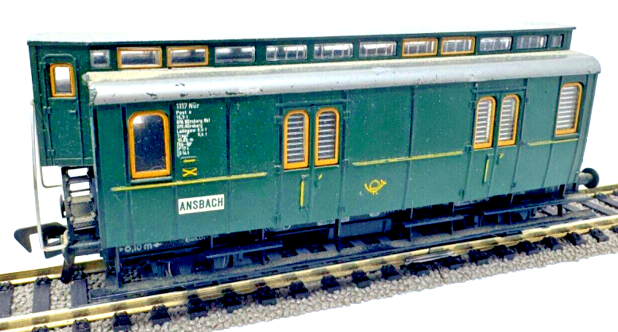 Fleischmann 5811 Post Dienstwagen 1117 Nür mit Oberlicht - KPEV - HO H0 1:87