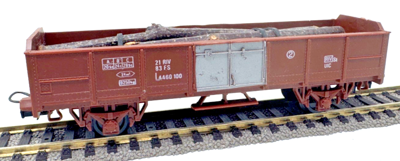 Lima H0 Hochbordwagen FS 4460 100 mit Holzladung - braun - H0 HO 1:87