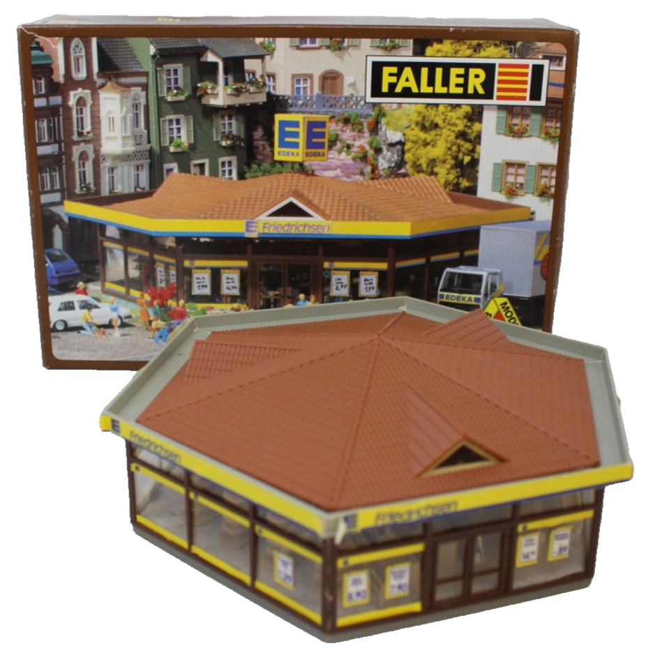 Faller H0 342 H0 Edeka-Markt Friedrichsen ca. 22 x 22 x 9,3 cm HO H0 1:87 m. OVP