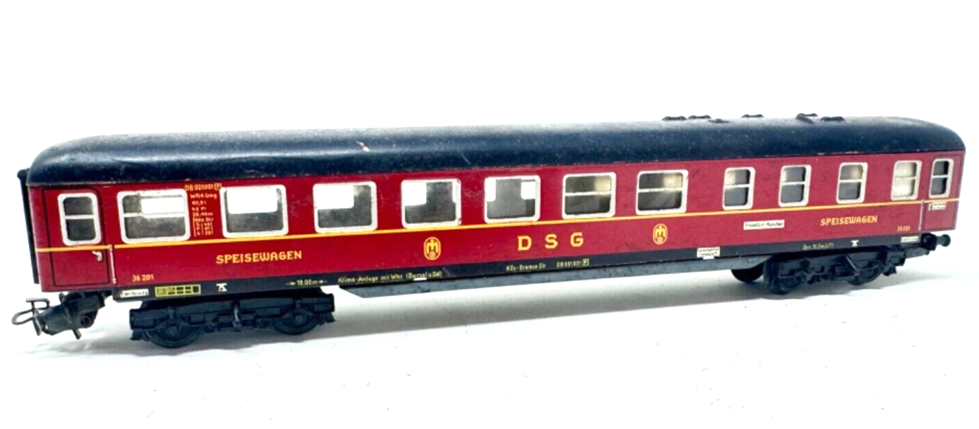 Märklin H0 4024 Speisewagen DSG der DB 001001 Blech rot  - H0 HO 1:87