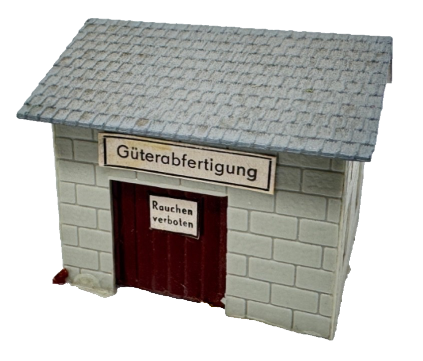 H0 Schuppen Güterabfertigung ca. 5,5 x 5,1 x 4,4 cm - HO H0 1:87