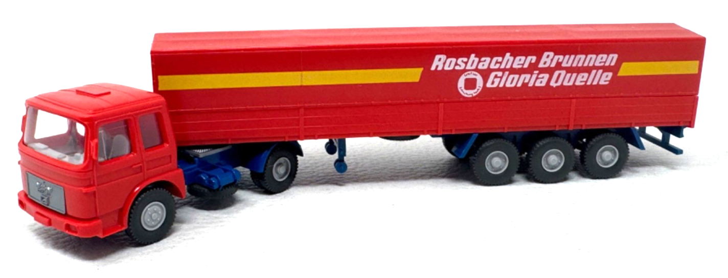Wiking 517 H0 Mercedes Benz 2238 Pritschen-Lastzug Rosbacher Brunnen HO H0 1:87 Wiking 517 H0 Mercedes Benz 2238 Pritschen-Lastzug Rosbacher Brunnen HO H0 1:87