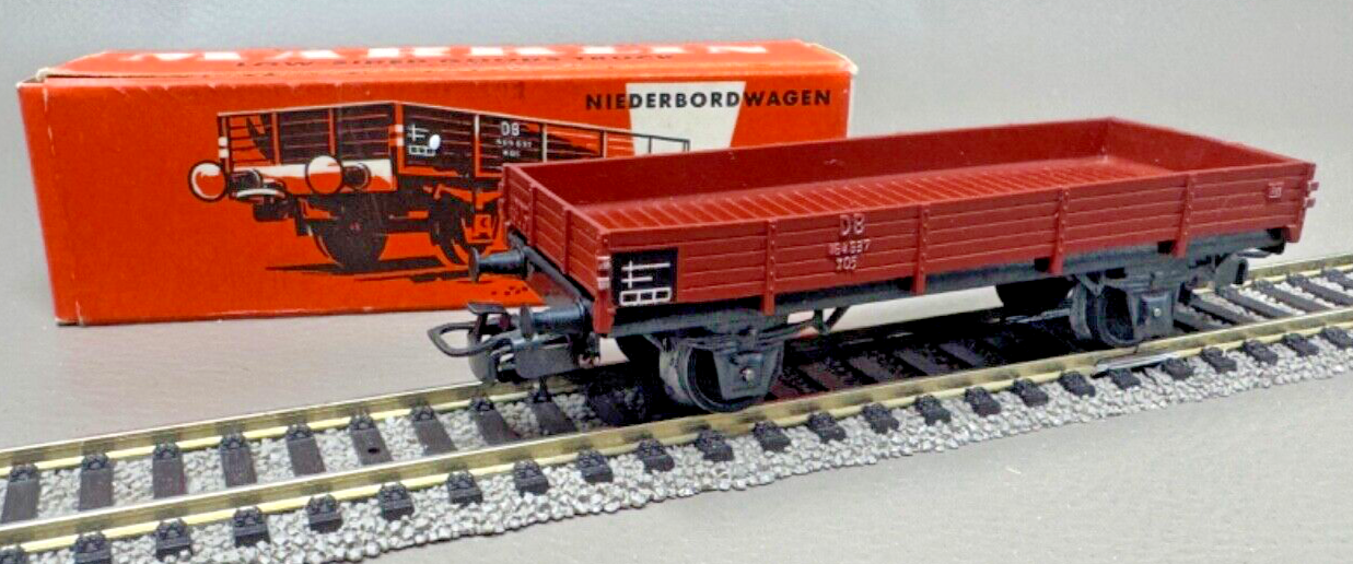 Märklin 4503 Niederbordwagen braune Ladefläche inkl. OVP - AC - H0 HO 1:87