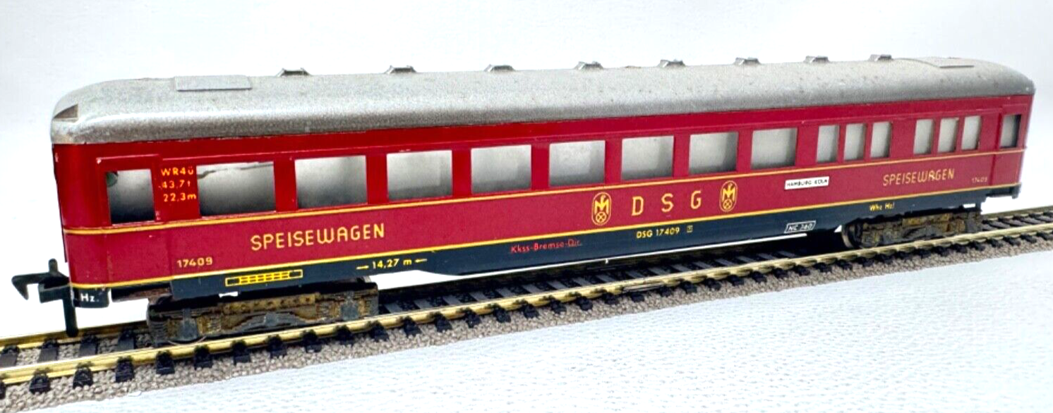 Fleischmann DSG Speisewagen 17409 - WR4ü Hamburg - Köln - beleuchtet 1:87 HO H0 Fleischmann DSG Speisewagen 17409 - WR4ü Hamburg - Köln - beleuchtet 1:87 HO H0
