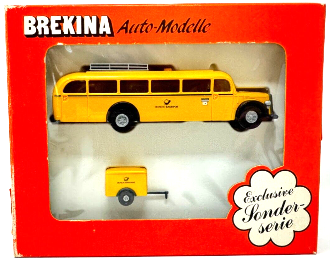 Brekina Exclusive Sonderserie No. s 5051 Postbus m. Trailer H0 HO 1:87 OVP Brekina Exclusive Sonderserie No. s 5051 Postbus m. Trailer H0 HO 1:87 OVP