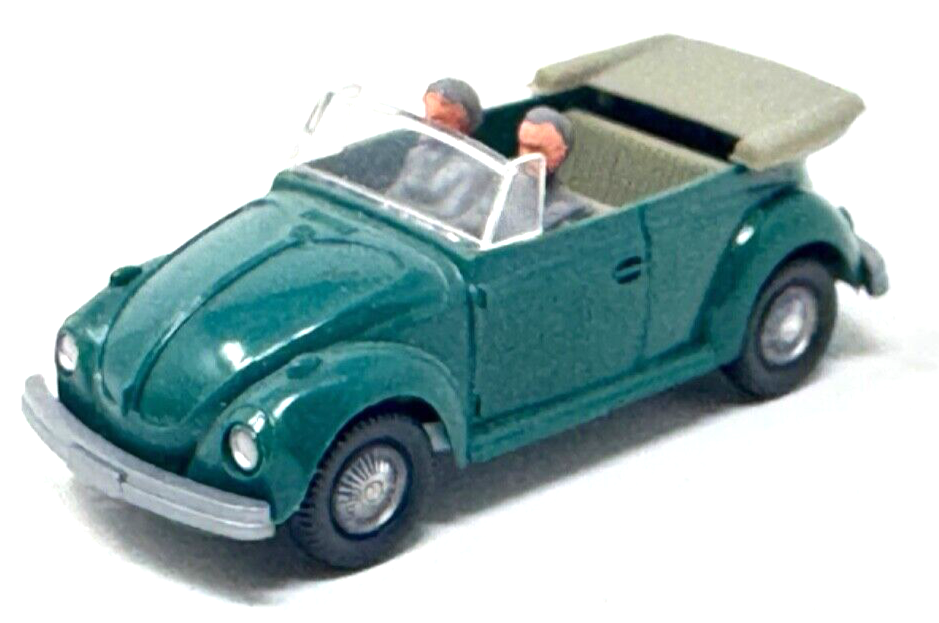 Wiking 1:87  VW Käfer 1300 Cabrio mit Fahrer - grün - Germany - H0 HO