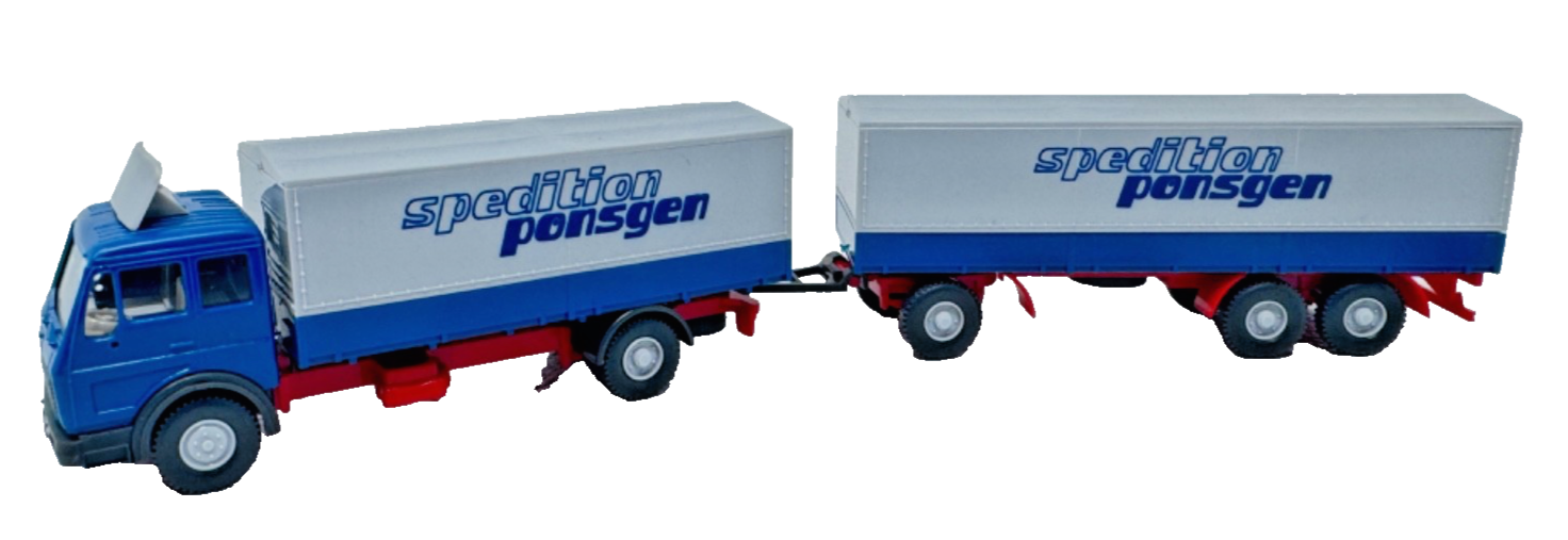 Wiking 455 H0 Mercedes Benz 1632 Fernlastzug "Spedition Ponsgen" - HO H0 1:87
