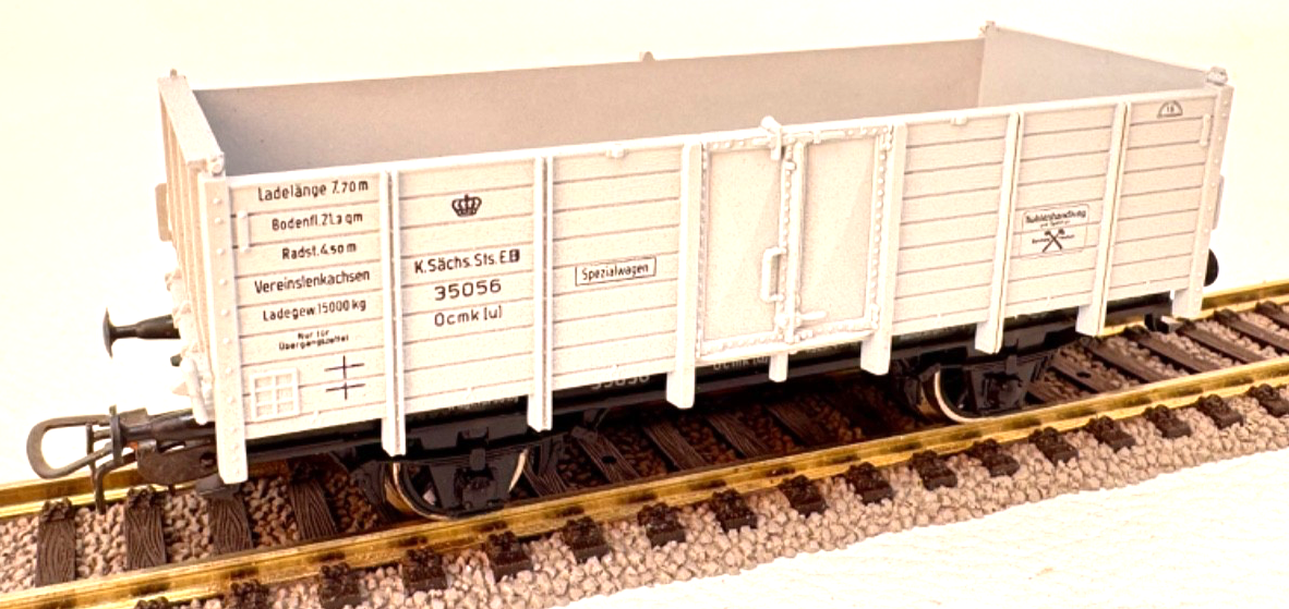 Piko H0 Güterwagen Hochbordwagen 35056 K.Sächs. Sts. E.B. - grau - 1:87 H0 HO
