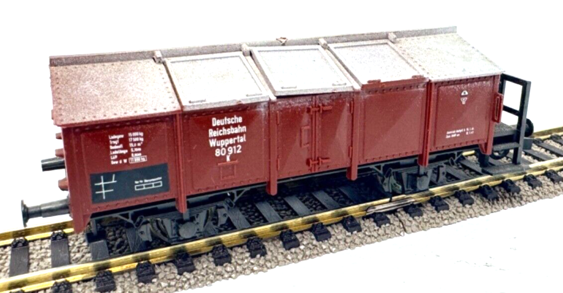 Roco Klappdeckelwagen Deutsche Reichsbahn Wuppertal 80 912 - H0 HO 1:87