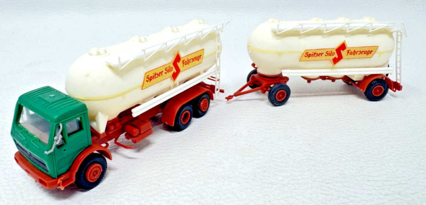 Kibri 14660 H0 Bausatz Mercedes Spitzer Silozug fertig gebaut HO H0 1:87 Kibri 14660 H0 Bausatz Mercedes Spitzer Silozug fertig gebaut HO H0 1:87