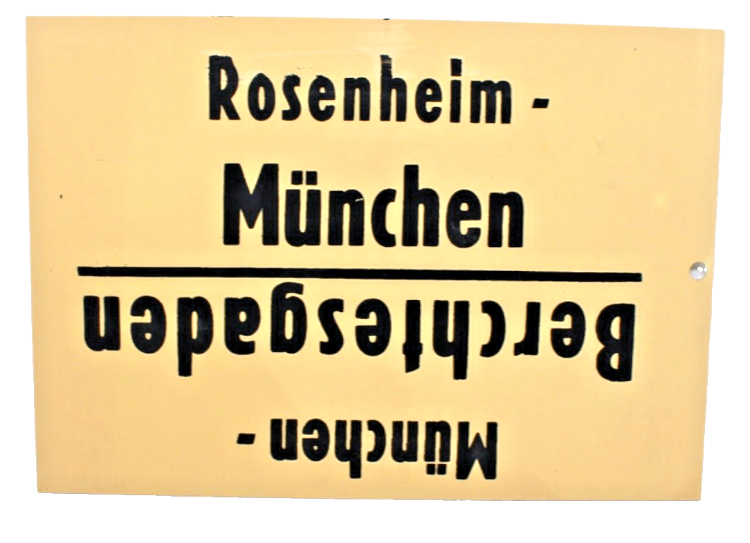 Btw Kassel 11418 Zuglaufschild München Rosenheim / Freilassing / Berchtesgaden