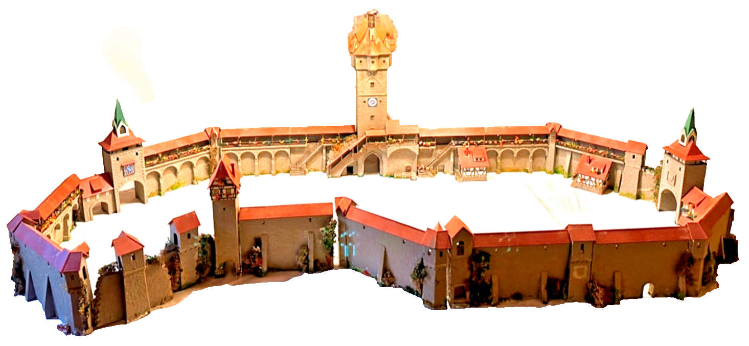 Faller H0 riesige Altstadt Stadtmauer mit Wehrgang mit 3 Toren - H0 HO 1:87 Faller H0 riesige Altstadt Stadtmauer mit Wehrgang mit 3 Toren - H0 HO 1:87