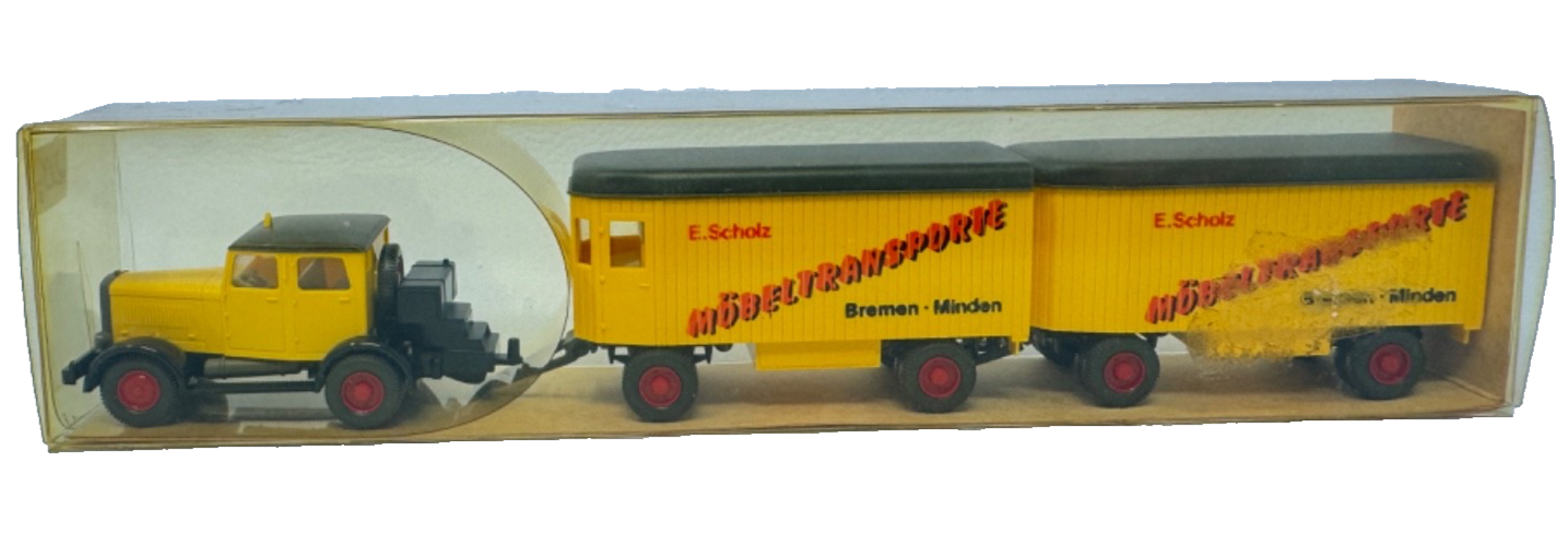 Wiking H0 27 851 Hanomag Möbelzug - gelb / rot - H0 HO 1:87 in OVP Wiking H0 27 851 Hanomag Möbelzug - gelb / rot - H0 HO 1:87 in OVP