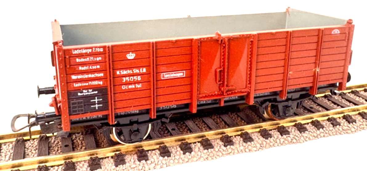 Piko offener Güterwagen Hochbordwagen 35056 K.Sächs. Sts. E.B. - 1:87 H0 HO