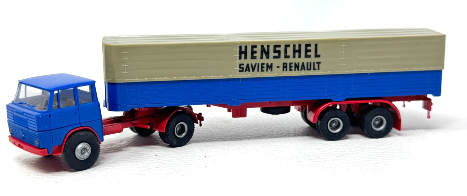 Brekina 8220 H0 Henschel HS 16 SZ Pritschensattelzug Saviem Renault - 1:87 H0 HO