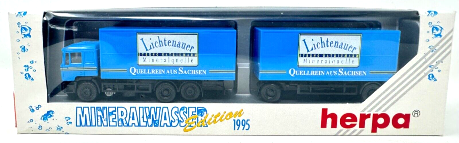 herpa 184076 H0 MAN F90 Mineralwasser Edition 1995 "Lichtenauer" OVP 1:87 H0 HO herpa 184076 H0 MAN F90 Mineralwasser Edition 1995 "Lichtenauer" OVP 1:87 H0 HO