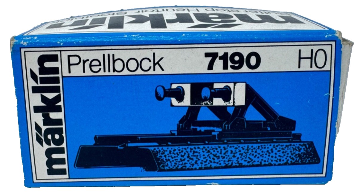 Märklin 7190 HO M-Gleis Prellbock im Originalkarton - H0 HO 1:87 Märklin 7190 HO M-Gleis Prellbock im Originalkarton - H0 HO 1:87