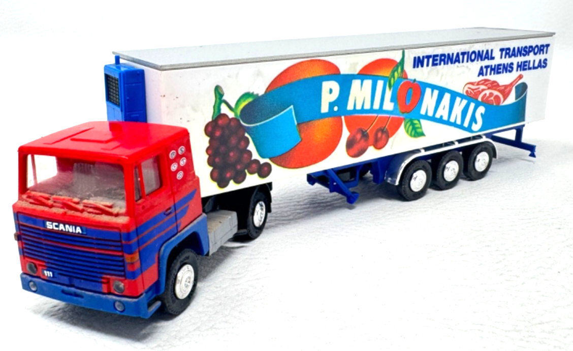 Herpa H0 SH517 Scania 111 Kühlsattelzug "P. Milonakis" - 1:87 HO H0 Herpa H0 SH517 Scania 111 Kühlsattelzug "P. Milonakis" - 1:87 HO H0