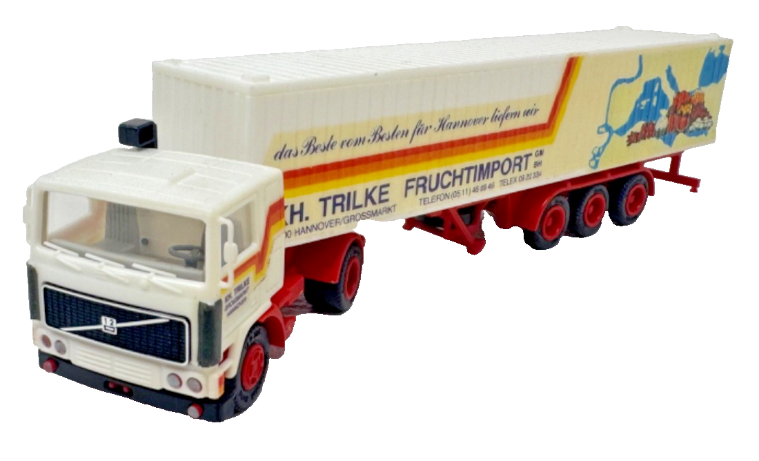 Albedo Herpa H0 Volvo F12 Containersattelzug KH. Trilke Fruchtimporte H0 HO 1:87