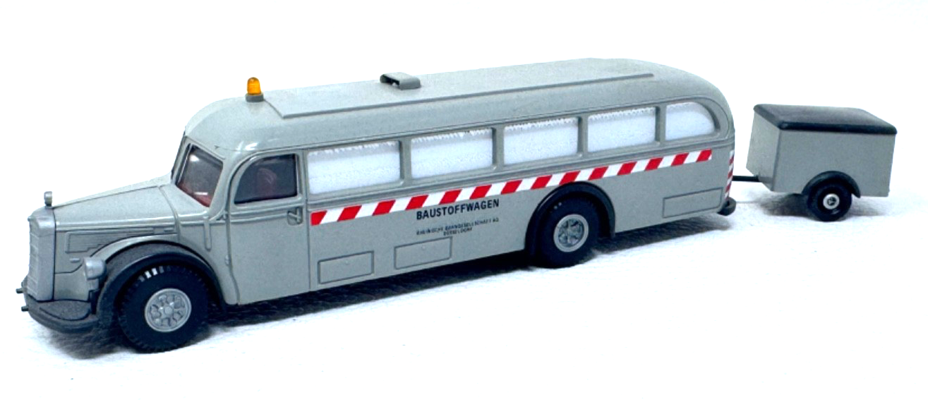Brekina 90361 H0 Mercedes Benz 0 5000 Baustoffwagen mit Anhänger - 1:87 H0 HO Brekina 90361 H0 Mercedes Benz 0 5000 Baustoffwagen mit Anhänger - 1:87 H0 HO
