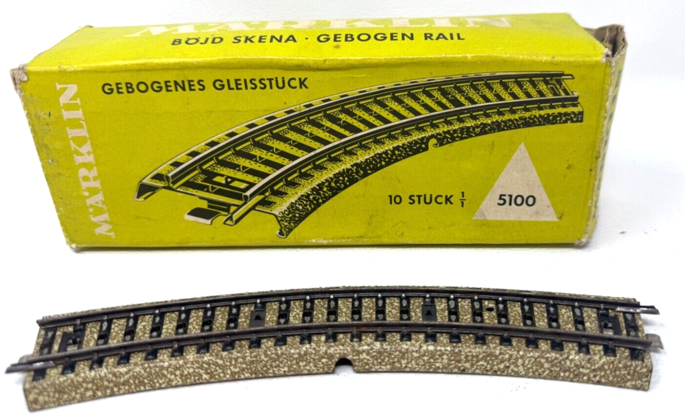 10x Märklin H0 5100 Gebogenes Gleisstück 1/1 - HO H0 1:87