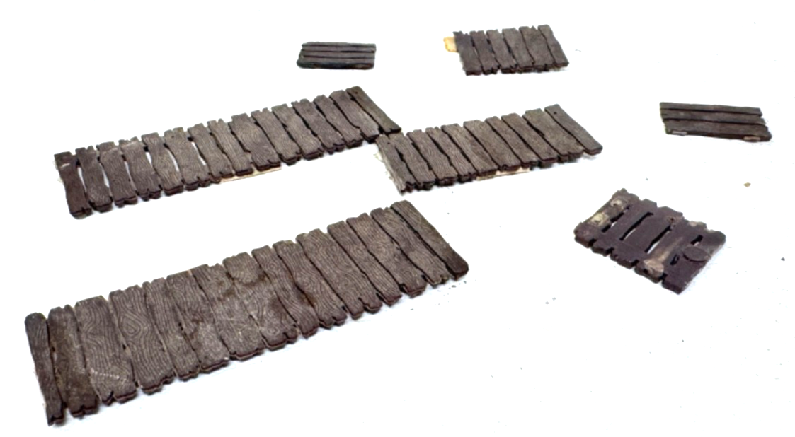 7 Stück H0 Holzwege Holzbrücken ohne Geländer in unterschiedlichen Längen H0 HO