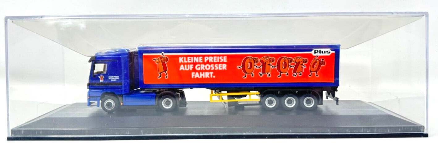 Mercedes Benz Sattelzug "PLUS - Kleine Preise auf grosser Fahrt" 1:87 HO H0 OVP Mercedes Benz Sattelzug "PLUS - Kleine Preise auf grosser Fahrt" 1:87 HO H0 OVP