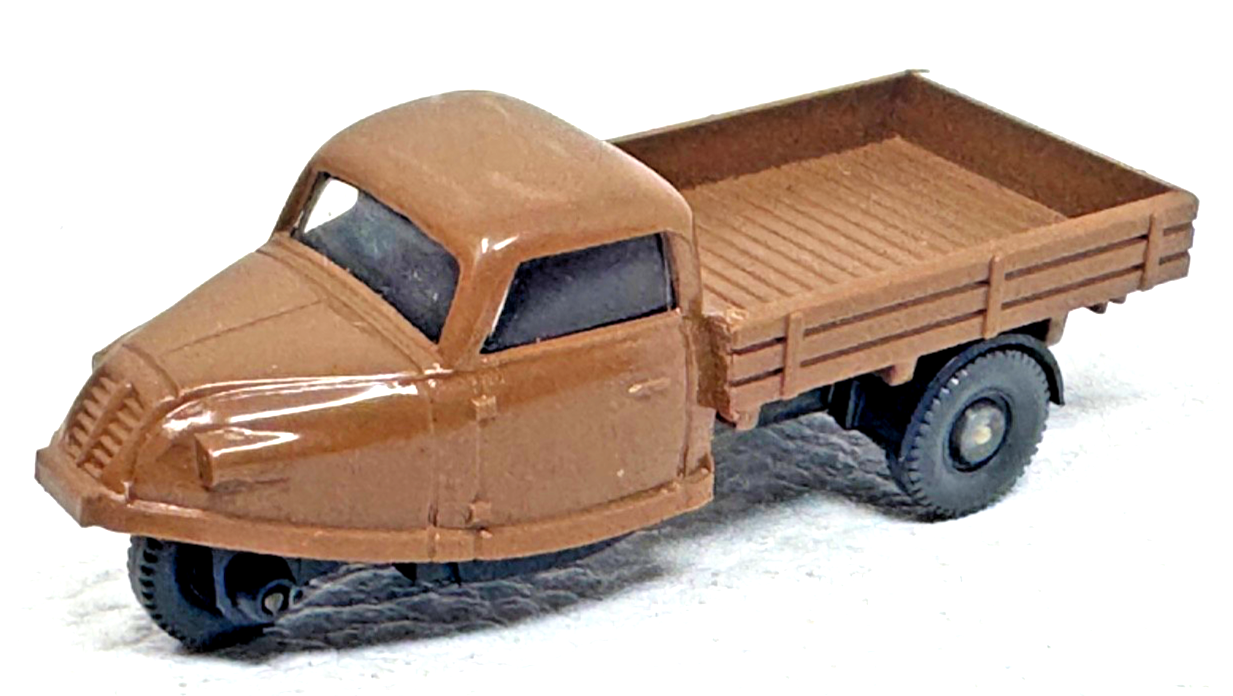 Wiking H0 330 Goli Dreirad Pritsche Lieferwagen - braun  H0 HO 1:87