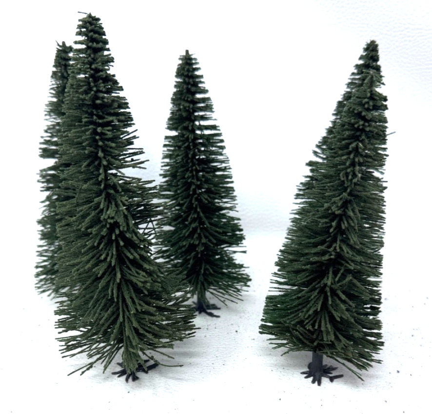 5 Stück Tannen Bäume Modelleisenbahn Modellbahn Spur N TT H0