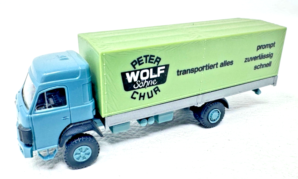 RMM Roskopf 430 Lastzug Saurer - Peter Wolf Söhne Chur - Schweiz - HO H0 1:87