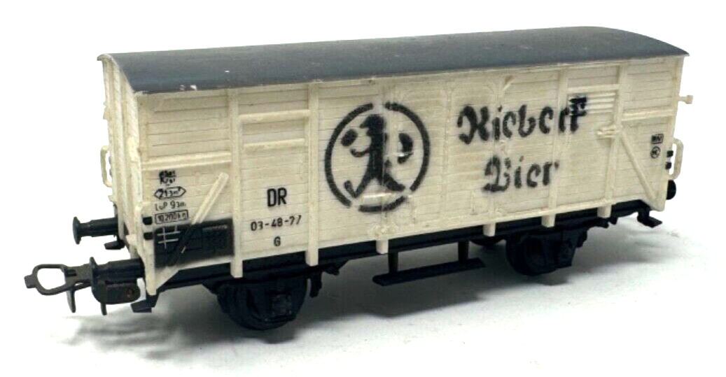 Piko H0 Gedeckter Güterwagen Riebeck Bier - 03-48-77 DR - weiß - 1:87 H0 HO