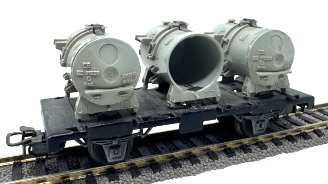 Märklin H0 4520 Behältertragwagen mit 3 Behältern - 014084 DB - H0 HO 1:87