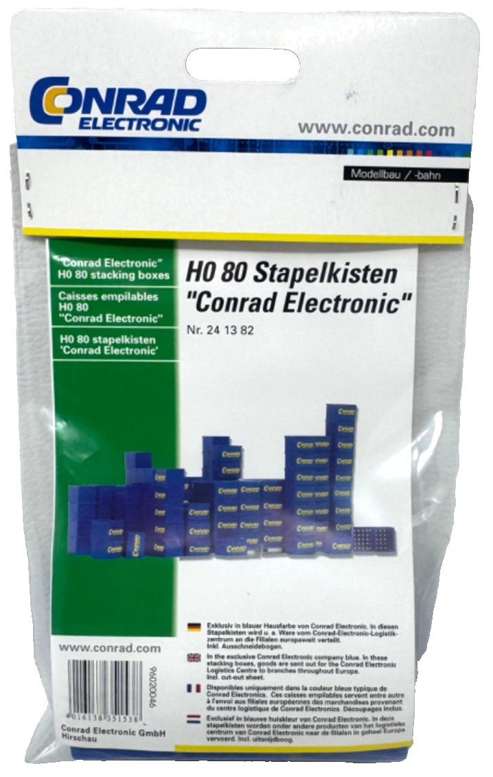Conrad H0 24 13 82 Stapelkisten Conrad Electronic - H0 HO 1:87