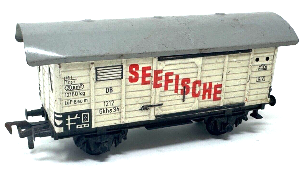 Fleischmann H0 5020 Kühlwagen Gkhs 34 Seefische 2-achsig der DB - Blech Anhänger