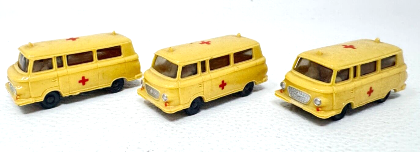 3x Espewe 13-4 Barkas B 1000 Krankenwagen HO H0 1:87 3x Espewe 13-4 Barkas B 1000 Krankenwagen HO H0 1:87