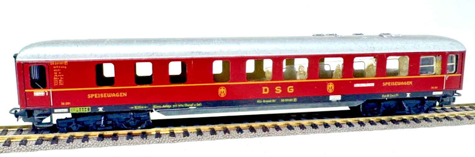Märklin H0 4024 Speisewagen DSG DB 001001 WR4 ümg - rot - H0 HO 1:87 f. Bastler