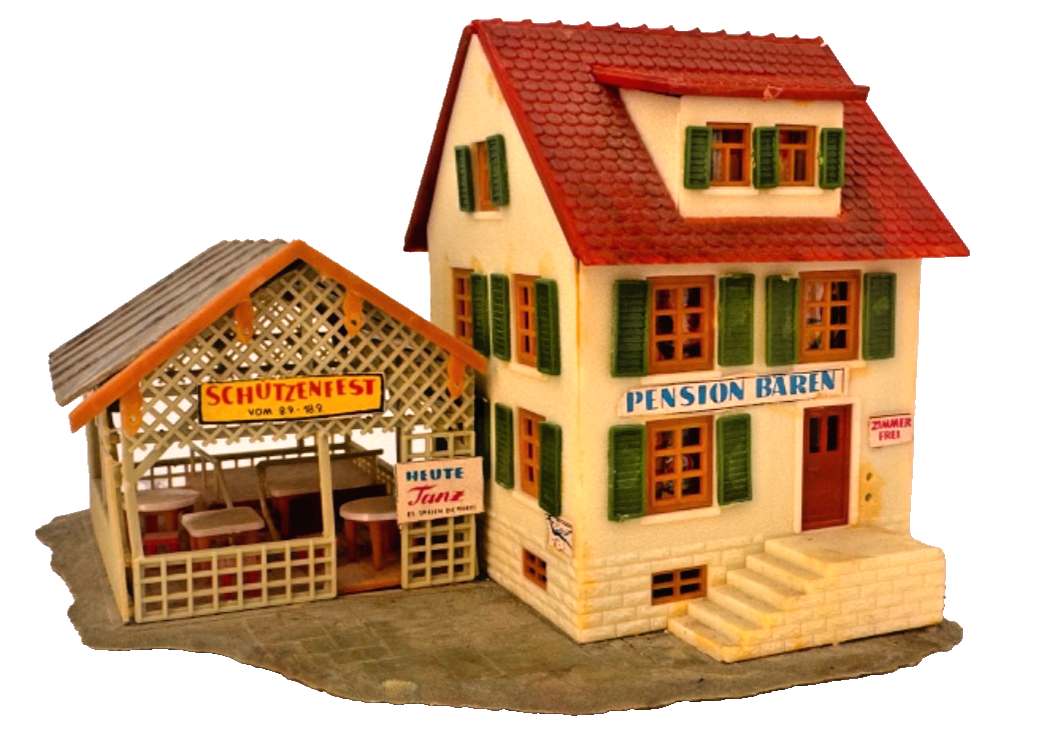 Faller H0 B-269 Pension Bären mit Biergarten Tanzbruck Schützenfest H0 HO 1:87