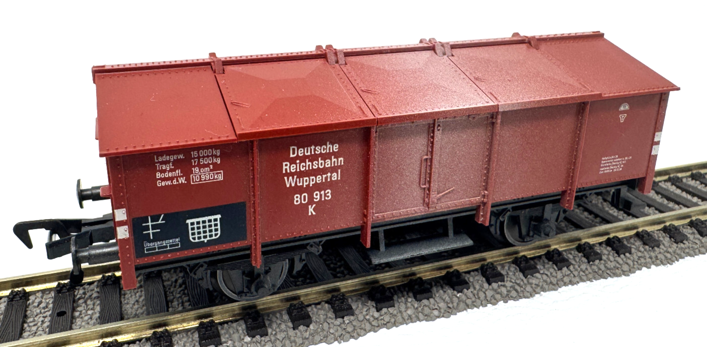 Fleischmann 5210 Klappdeckelwagen 80 913 - Wuppertal  Made in Germany H0 HO 1:87